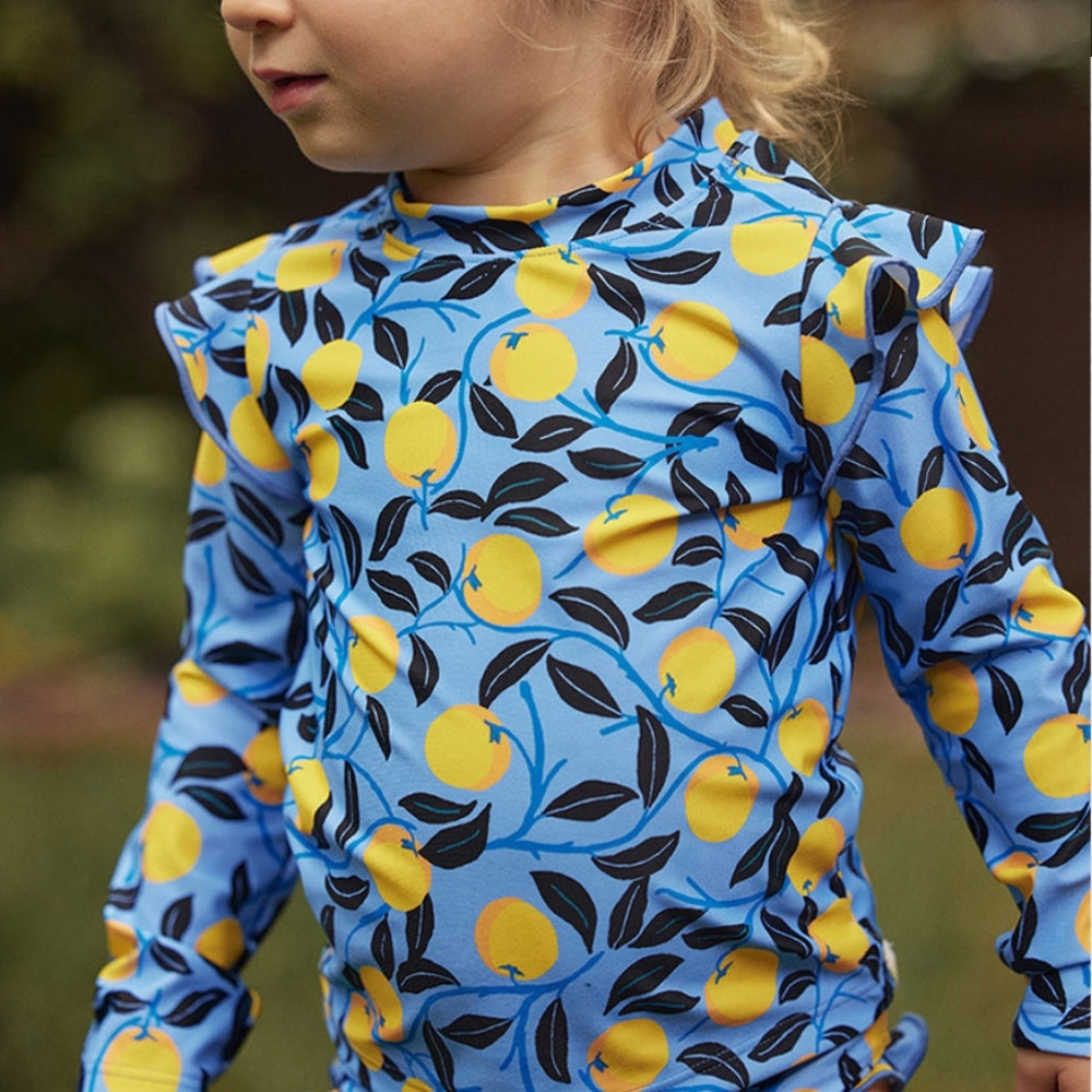 ISO Summersalt Girls Swimsuit (Any Size 3T+) In Nectarine Orchard Print